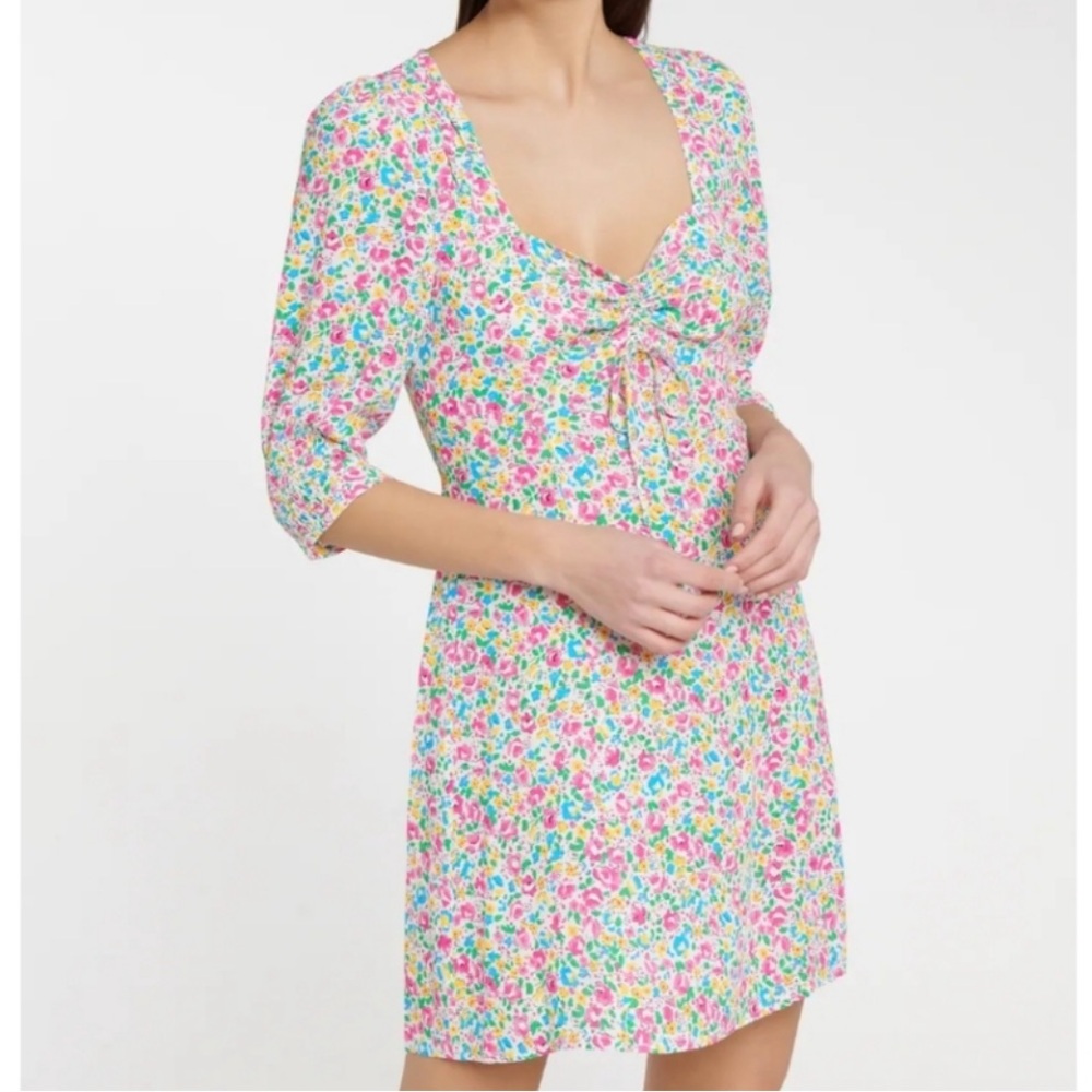 RIXO Larissa Floral Mini Dress Girlhoodcore Girlie Feminine